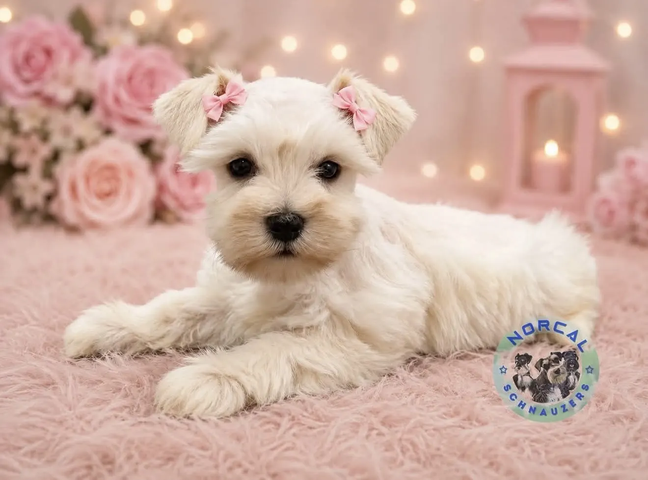 Miniature Schnauzer puppy raised in the NorCal Schnauzers home in Magalia, California
