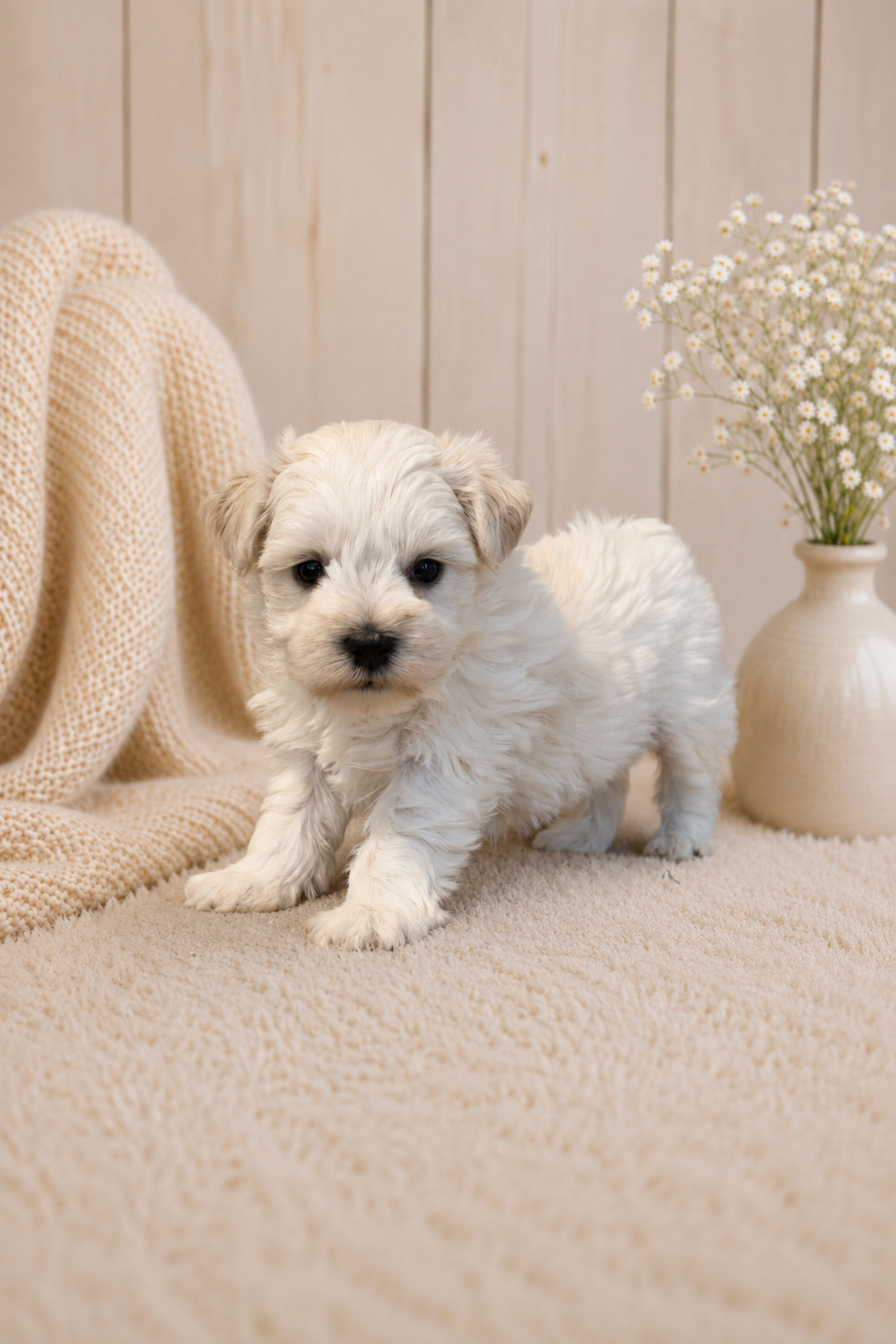 Daisy, Liver Roan Miniature Schnauzer puppy (available)