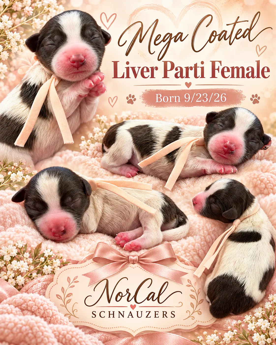 Lola, liver parti Miniature Schnauzer puppy (photo 2)