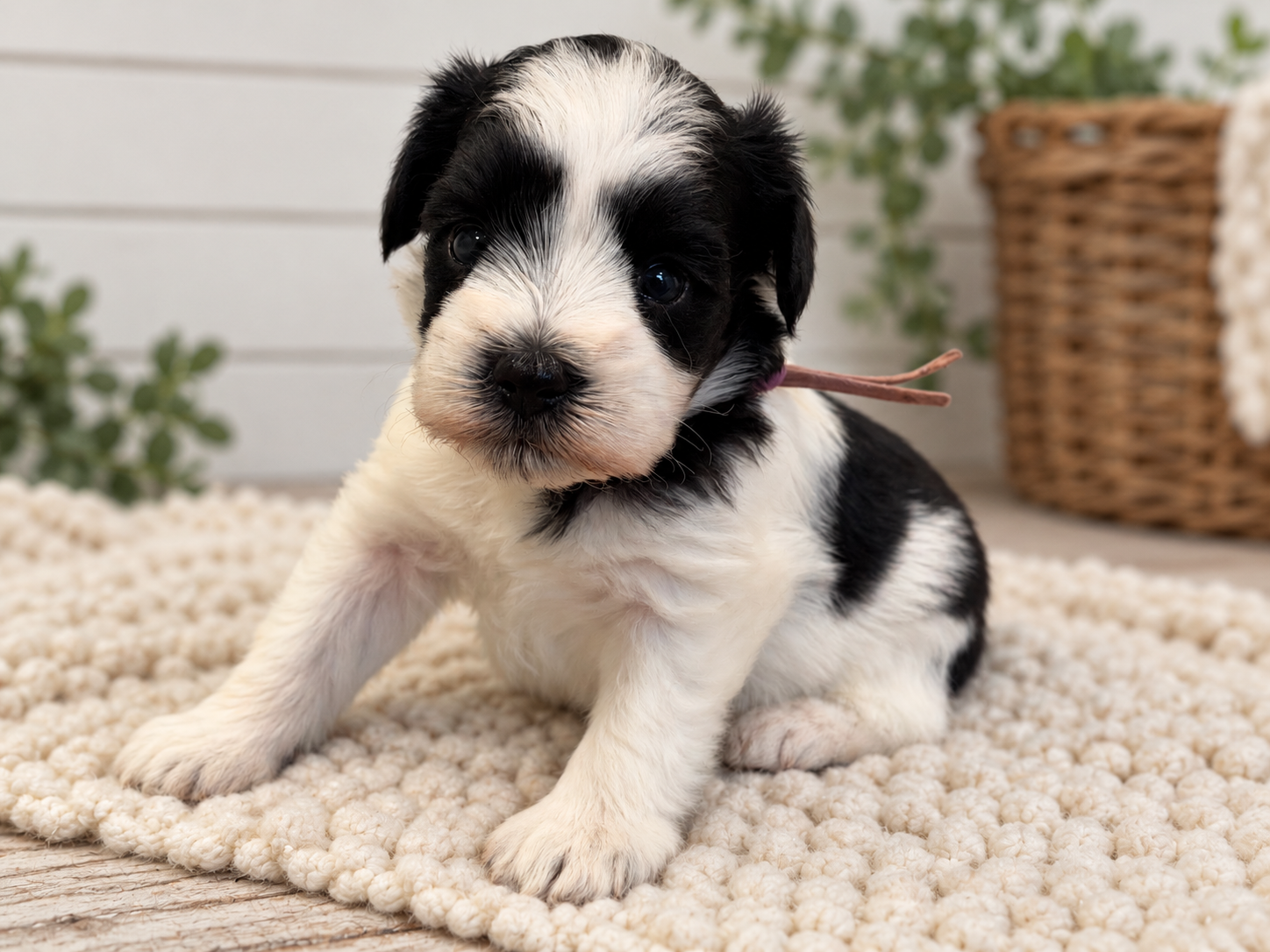 Maisie, Black parti Miniature Schnauzer puppy (available)