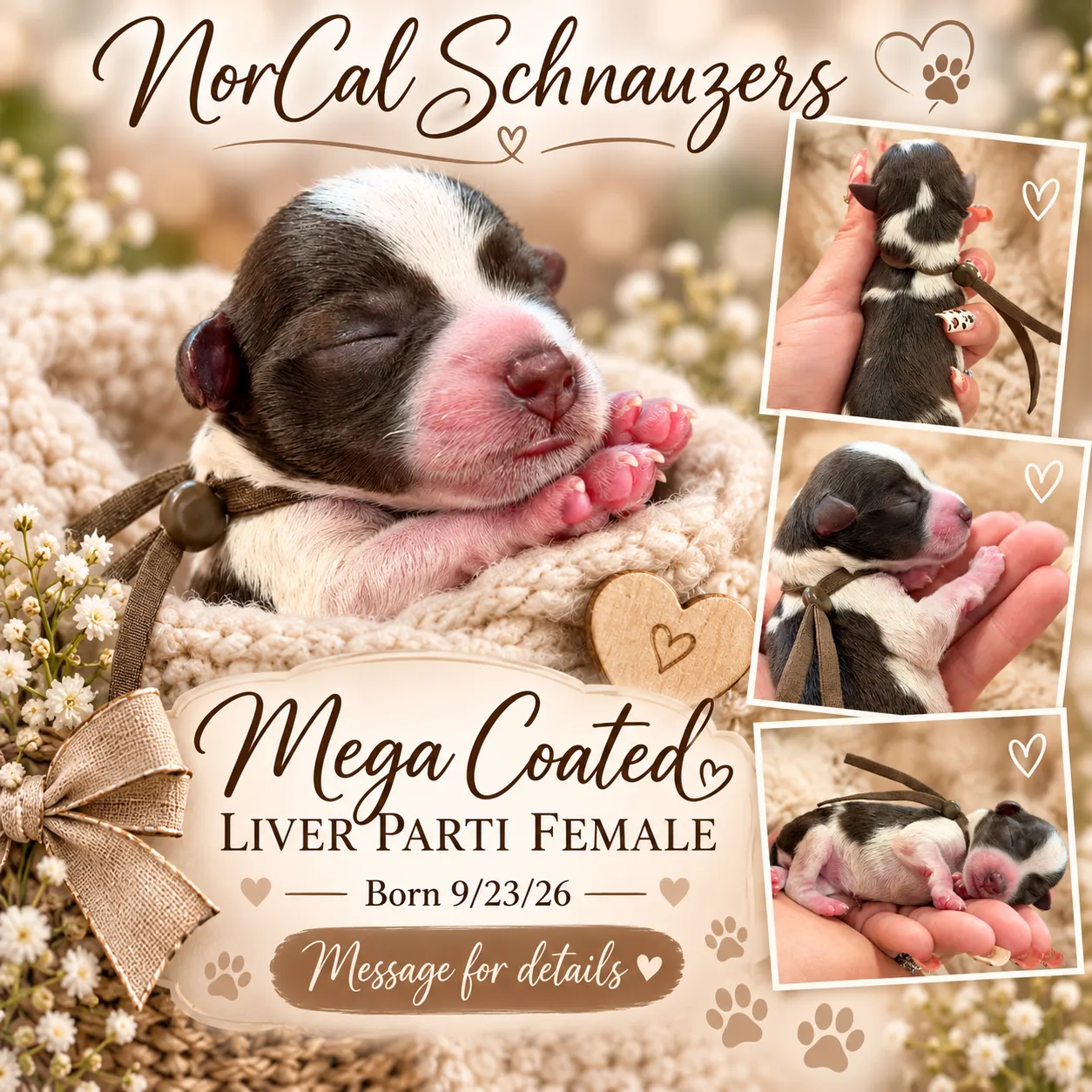 Ruby, liver parti Miniature Schnauzer puppy (photo 2)